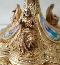 Ornate French Antique Gothic Silver Monstrance